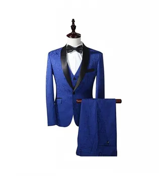 3 Pieces Royal Blue Black Shawl Mens Suits Wedding Suits for Men Groom Tuxedos Business Formal Suit (Jacket+Pants+vest)
3 Pieces Royal Blue Black Shawl Mens Suits Wedding Suits for Men Groom Tuxedos Business Formal Suit (Jacket+Pants+vest)