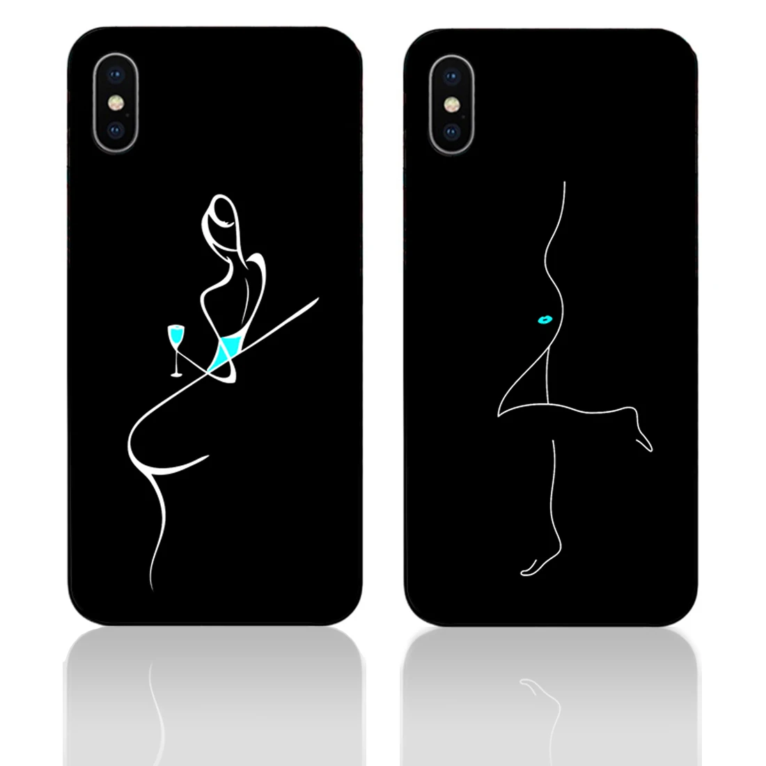 Фото Женский чехол для телефона DK в минималистском стиле черный iPhone 11 - купить