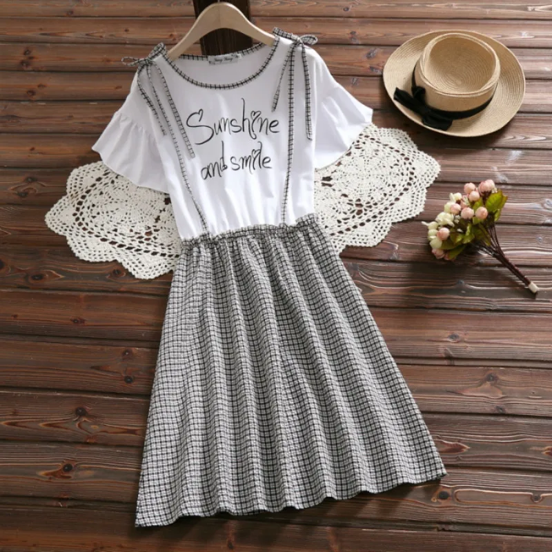 Preppy Style Summer Women Cute Dress Suspenders Embroidery Letter School Uniform Elegant Kawaii Mori Girl Plaid Mini Dresses
Preppy Style Summer Women Cute Dress Suspenders Embroidery Letter School Uniform Elegant Kawaii Mori Girl Plaid Mini Dresses