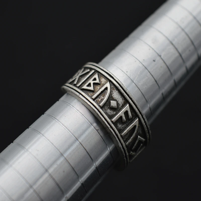1pcs Antique Silver Viking Ring Nordic Rune Rings Handmade Men Adjustable Rings Norse Mythology Viking Jewelry RG37 25
