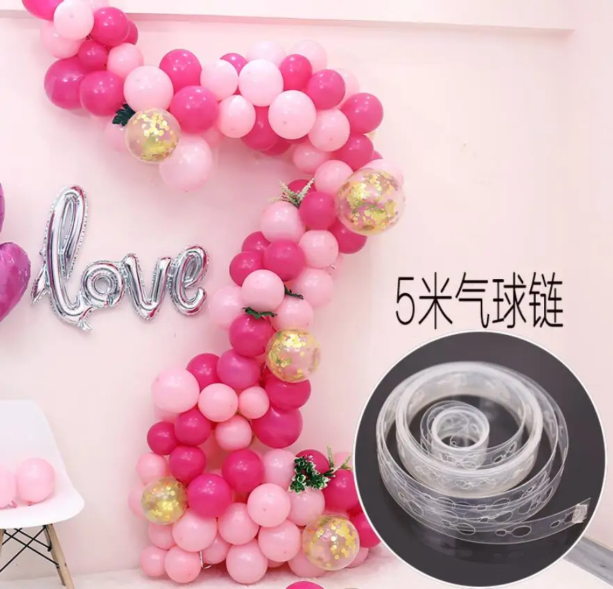 5 m balloon glue chain transparent link chain birthday party wedding background wall arrangement balloon arch chain accessories
5 m balloon glue chain transparent link chain birthday party wedding background wall arrangement balloon arch chain accessories