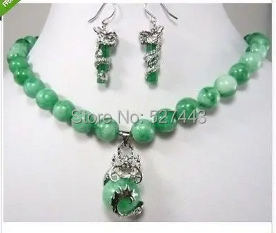 Wholesale JWEW6527 >>beautiful color green jade dragon pendant necklace earring set
Wholesale JWEW6527 >>beautiful color green jade dragon pendant necklace earring set