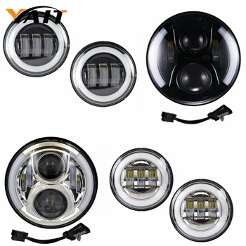 1*7'' Round LED Headlight bulb with Adapter Ring + 2* 4.5'' LED Passing Lamps
1*7'' Round LED Headlight bulb with Adapter Ring + 2* 4.5'' LED Passing Lamps