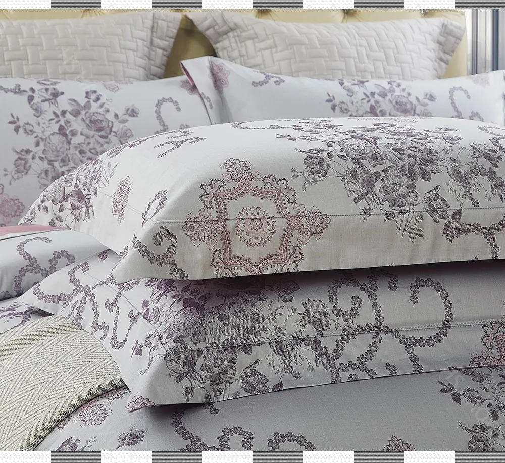 Single Double King Gray Lattice Duvet Cover Set No Iron 100 Dyed