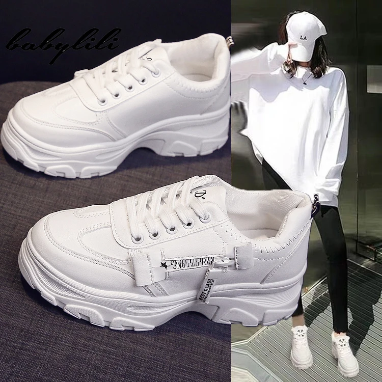 2019 White Women's Sneakers Fashion Sneakers for Women Platform Dad Sneakers Sport Walking Wedges Shoes Women Vulcanize Shoes
2019 White Women's Sneakers Fashion Sneakers for Women Platform Dad Sneakers Sport Walking Wedges Shoes Women Vulcanize Shoes
