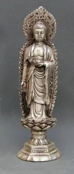 Tibetan Buddhism Silver stand Lotus Flower Shakyamuni Amitabha Buddha statue 
Tibetan Buddhism Silver stand Lotus Flower Shakyamuni Amitabha Buddha statue