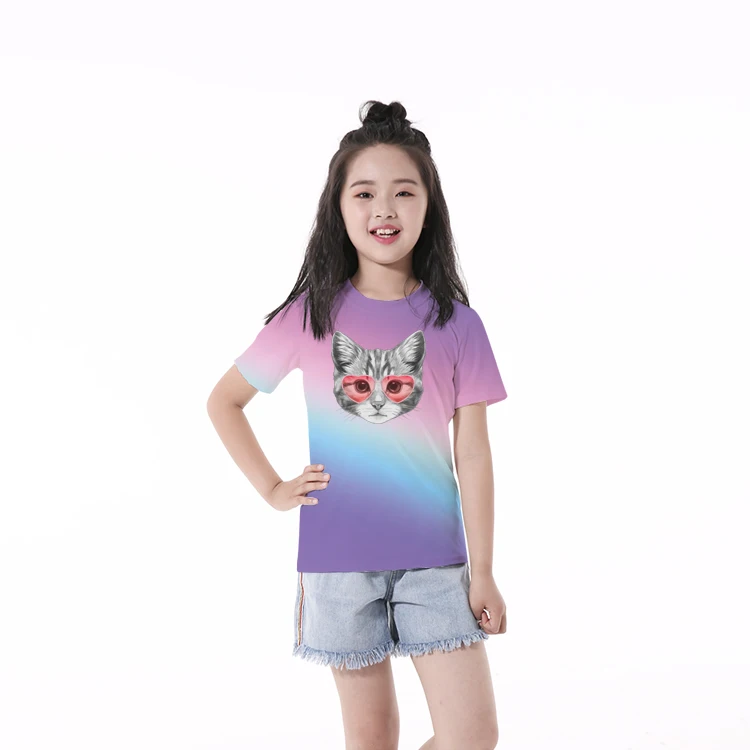 2019 teens summer clothes t-shirt for boys or girls 3D purple cat printed short-sleeved round neck t-shirt big kids hot sale
2019 teens summer clothes t-shirt for boys or girls 3D purple cat printed short-sleeved round neck t-shirt big kids hot sale