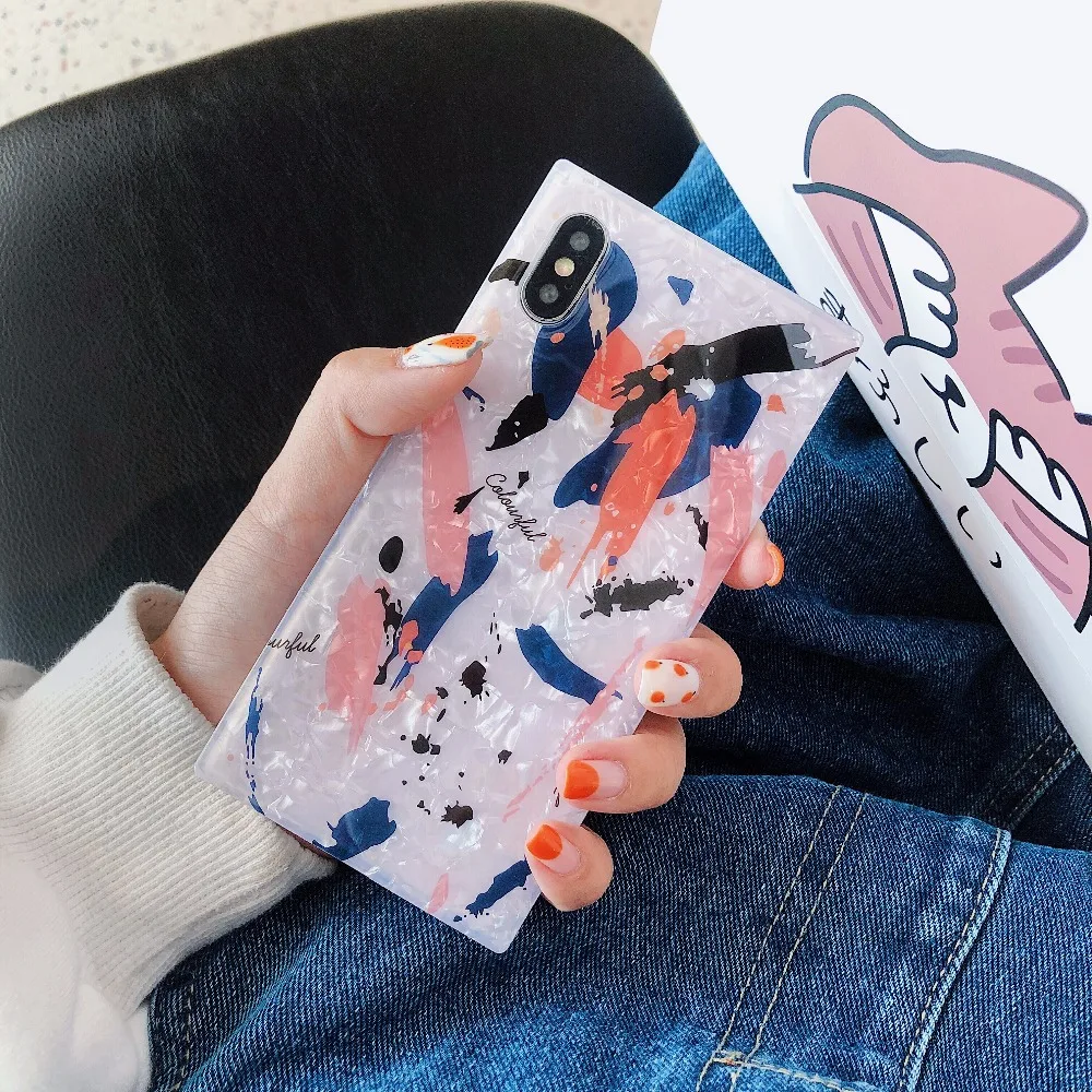 Square Coloured drawing the paint phone case For iphone XS Max XR for iphone 6 6s 7 8 Plus Abstract art Matte soft silicon case
Square Coloured drawing the paint phone case For iphone XS Max XR for iphone 6 6s 7 8 Plus Abstract art Matte soft silicon case