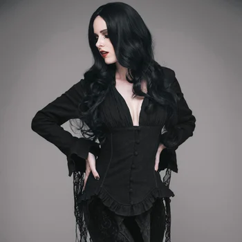 EvaLady Steampunk Vintage Women Sexy Deep V Painting Shirts Gothic Palace Nobility Long Sleeve Lace Blouses
EvaLady Steampunk Vintage Women Sexy Deep V Painting Shirts Gothic Palace Nobility Long Sleeve Lace Blouses