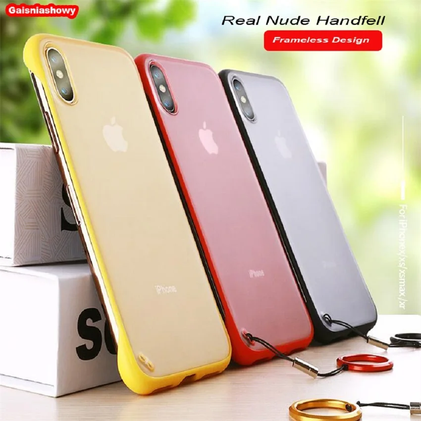 Frameless Matte Case For iPhone 7 8 6 6s Plus Transparent Hard PC Cover for iPhone X XS Max XR With Finger Ring Lanyard Cases
Frameless Matte Case For iPhone 7 8 6 6s Plus Transparent Hard PC Cover for iPhone X XS Max XR With Finger Ring Lanyard Cases