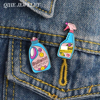 QIHE JEWELRY 2pcs/set Pins and brooches Bullshit remover,XX repellent funny detergent spray pin set Badge Enamel pin
QIHE JEWELRY 2pcs/set Pins and brooches Bullshit remover,XX repellent funny detergent spray pin set Badge Enamel pin