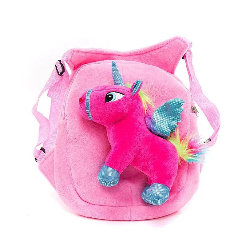 Plush Backpack Animal Unicorn licorne Cute Children's School bag Preschool Kids Early Learning Schoolbag for Kindergarten Gift5