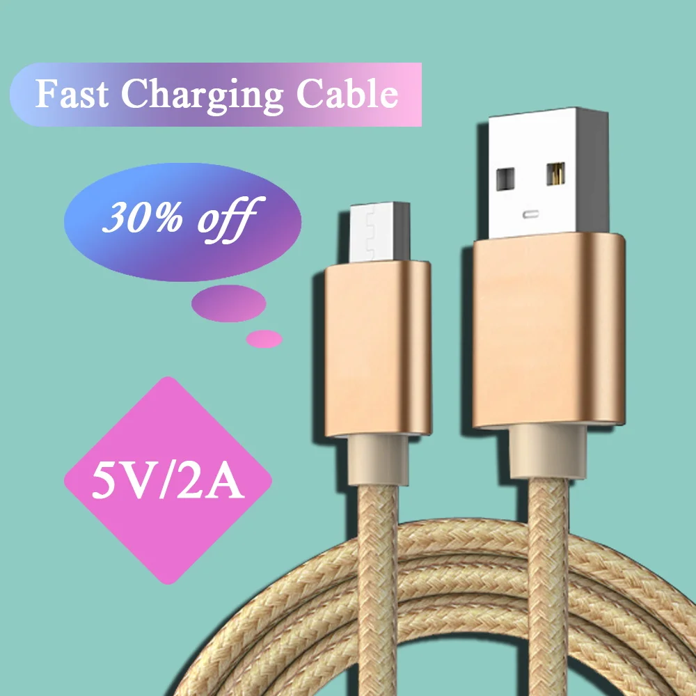 

USB Data line Fast Charging date Cable 2A Mobile Phone Charger Cable 1M 1.5M 2M for Xiaomi/ Huawei /Android Tablet/i-p-h