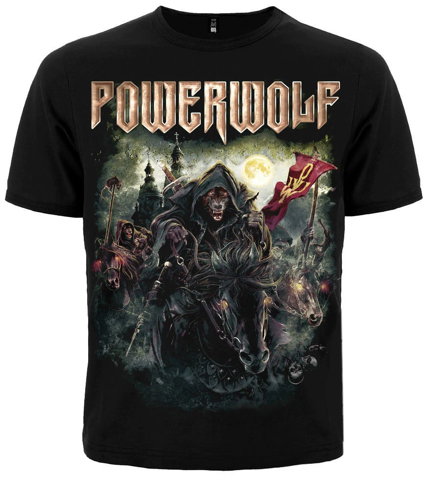

T-shirt POWERWOLF "THE METAL MASS". New.Different Size S-3XL Metal Nation, Band Hip Hop Clothing Short Sleeve T Shirt Top Tee