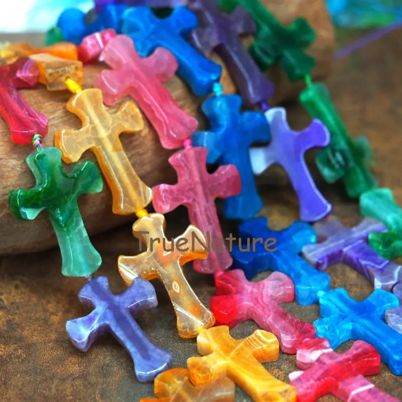 Плоские бусины из агата в форме Креста 35 х49 мм|loose beads|jewelry beadsfashion beads |
