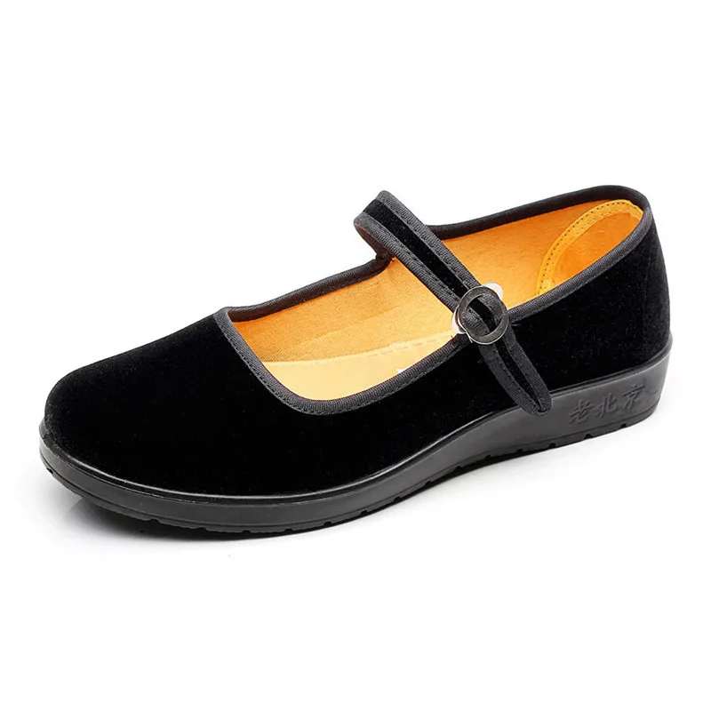 Traditional Ladies Chinese Mary Jane Black Shoes Old Peking Fabric Buckle Women Shoes Dance Flats Soft Sole For Mother Gift
Traditional Ladies Chinese Mary Jane Black Shoes Old Peking Fabric Buckle Women Shoes Dance Flats Soft Sole For Mother Gift