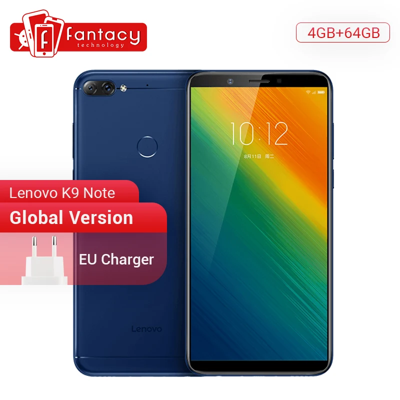 Global Version Lenovo K9 Note 4GB 64GB Smartphone Snapdragon 450 Octa Core 6 Inch Displya Face ID 16MP Camera 3760mAh Battery
Global Version Lenovo K9 Note 4GB 64GB Smartphone Snapdragon 450 Octa Core 6 Inch Displya Face ID 16MP Camera 3760mAh Battery