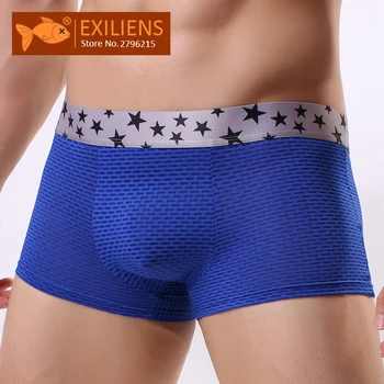 EXILIENS Brand Mens Underwear Boxer Men Boxers Homme Calzoncillos Lace Sexy U Convex Breathable White Red Black Blue Size M-2XL
EXILIENS Brand Mens Underwear Boxer Men Boxers Homme Calzoncillos Lace Sexy U Convex Breathable White Red Black Blue Size M-2XL