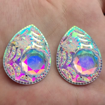 30*40mm Crystal White AB Drop Rhinestones Sewing On Flat Back Resin Crystals Stones Sewing Strass buttons 2holes -T010*5
30*40mm Crystal White AB Drop Rhinestones Sewing On Flat Back Resin Crystals Stones Sewing Strass buttons 2holes -T010*5