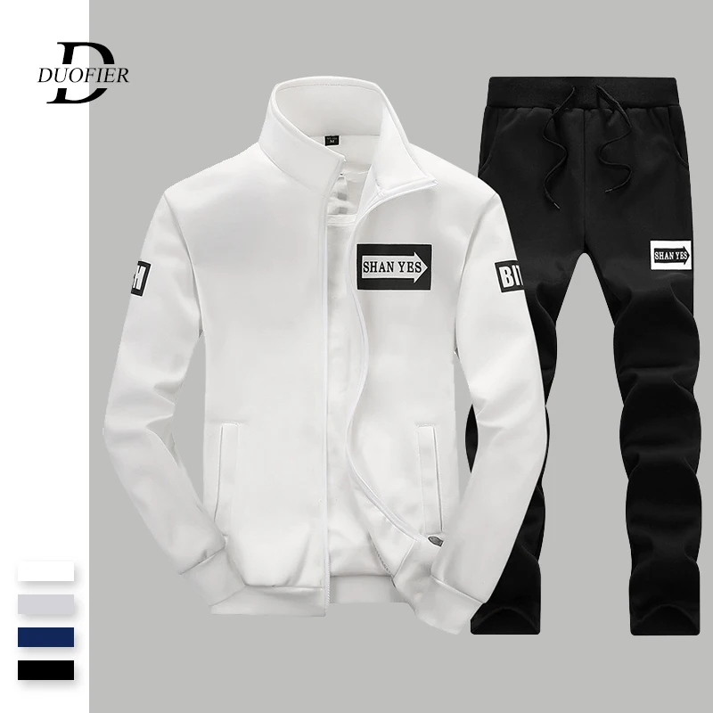 Men Tracksuit Set Casual Letter Print Spring Autumn Men's Sportswear Two Piece Sets Sporting Suit Jacket+Pants Sweatsuit Male
Men Tracksuit Set Casual Letter Print Spring Autumn Men's Sportswear Two Piece Sets Sporting Suit Jacket+Pants Sweatsuit Male