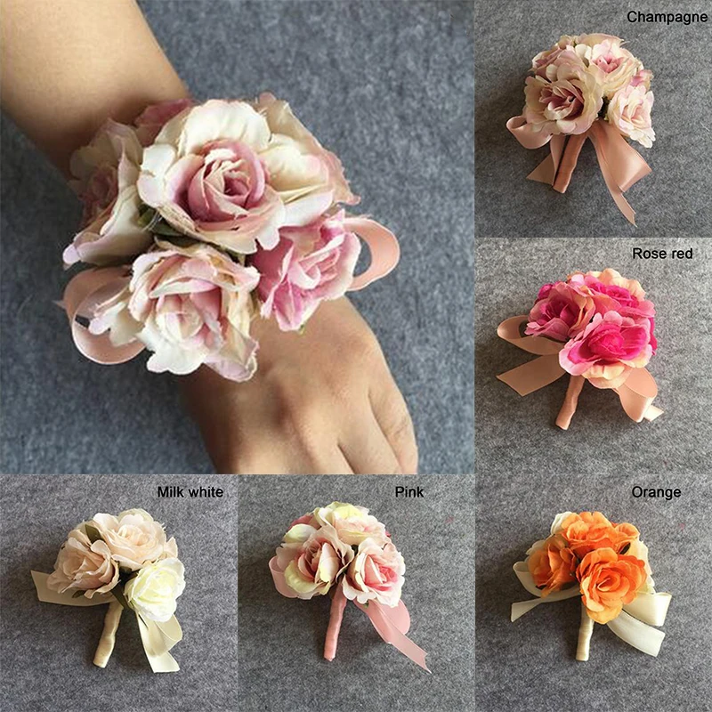 Prom Cloth Rose Flower Party Wrist Flower Wedding Boutonnieres Hot Pink Bridesmaid Corsage Hand Flowers For Marriage Accessories
Prom Cloth Rose Flower Party Wrist Flower Wedding Boutonnieres Hot Pink Bridesmaid Corsage Hand Flowers For Marriage Accessories