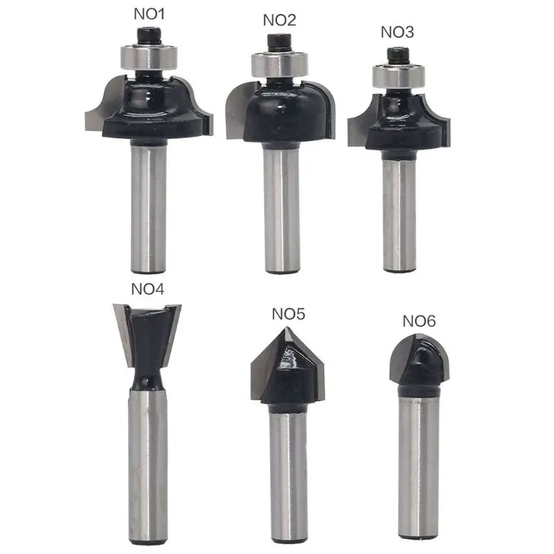 6PCS/SET 8MM Router Bits Set Professional Shank Tungsten Carbide Router Bit Cutter Set for Woodworking Engraving Tools Kit qiang
6PCS/SET 8MM Router Bits Set Professional Shank Tungsten Carbide Router Bit Cutter Set for Woodworking Engraving Tools Kit qiang