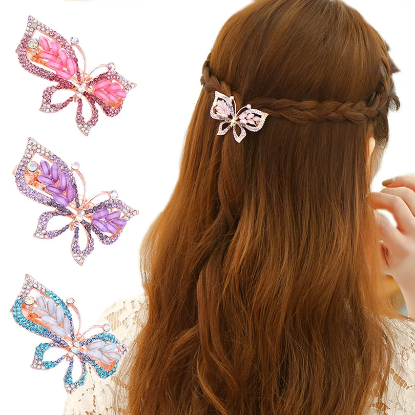 2018 Korean Fashion Crystal Butterfly Hair Clip Hairpins for Women Elegant Full Rhinestone Crab Clip Barrettes Hair Accessories
2018 Korean Fashion Crystal Butterfly Hair Clip Hairpins for Women Elegant Full Rhinestone Crab Clip Barrettes Hair Accessories