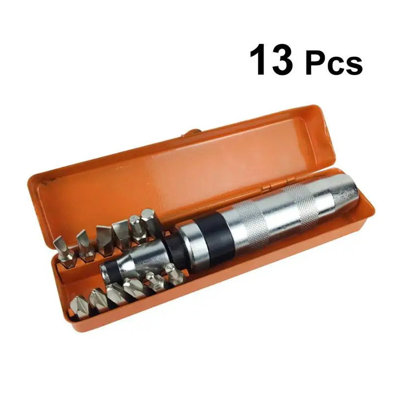 13pcs Positive Negative Impact Screwdriver Blow Stubborn Screw Heavy Duty Impact Screwdriver Set Home Hand Tools(With Case)
13pcs Positive Negative Impact Screwdriver Blow Stubborn Screw Heavy Duty Impact Screwdriver Set Home Hand Tools(With Case)