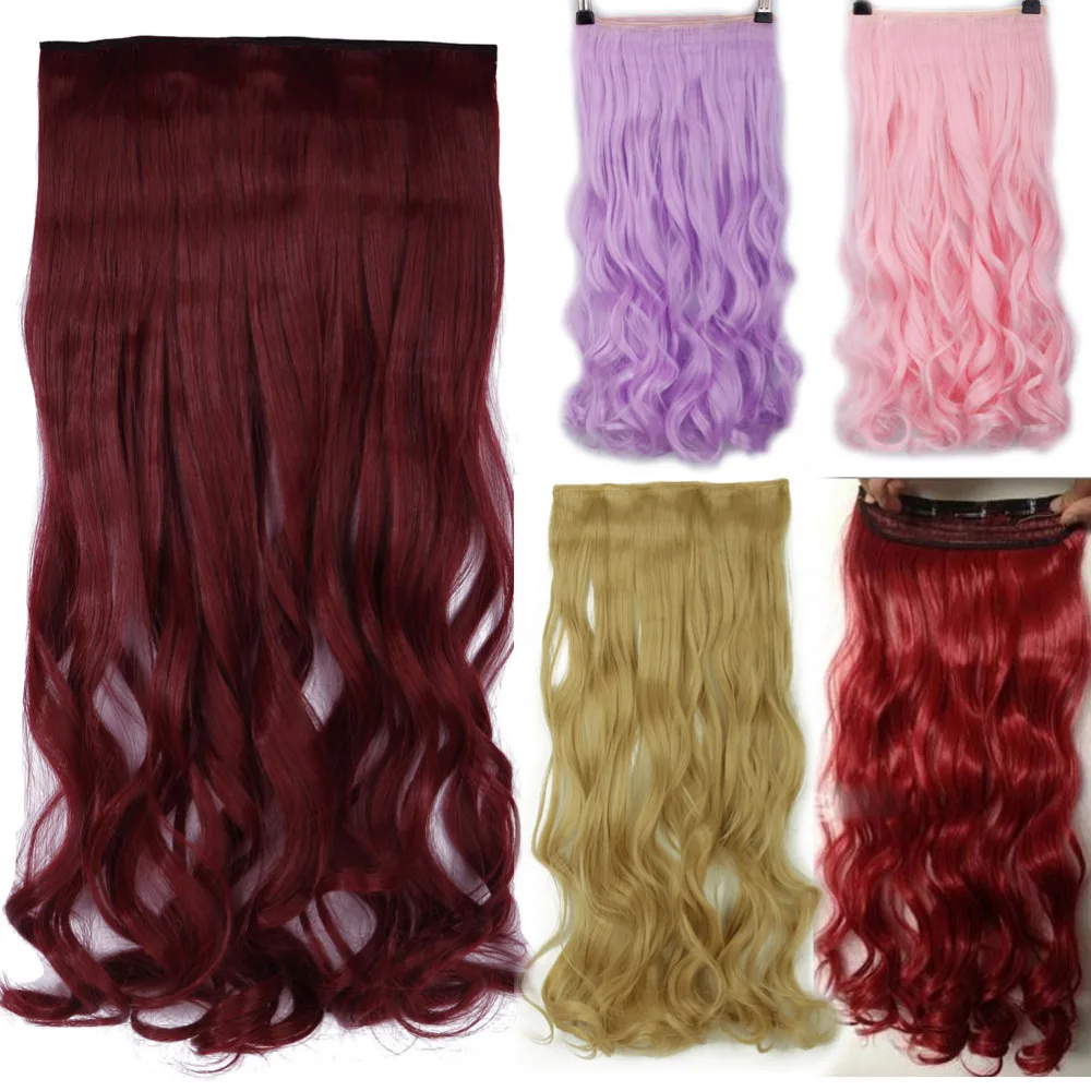S-noilite 24 inches Curly Clip in One Piece Hair Extensions One Piece 5 Clips Cosplay Synthetic Hair Red Pink Purple
S-noilite 24 inches Curly Clip in One Piece Hair Extensions One Piece 5 Clips Cosplay Synthetic Hair Red Pink Purple