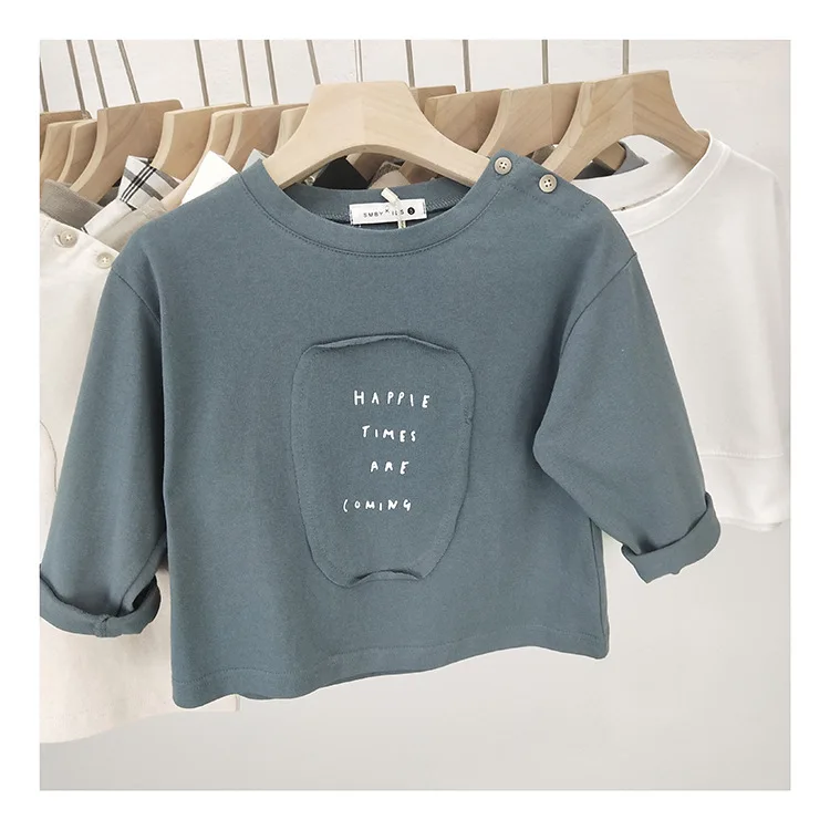 Spring Korean style 2019 letters printed applique long sleeve T shirts for boys 2-6 years kids pure cotton casual clothes Tops
Spring Korean style 2019 letters printed applique long sleeve T shirts for boys 2-6 years kids pure cotton casual clothes Tops
