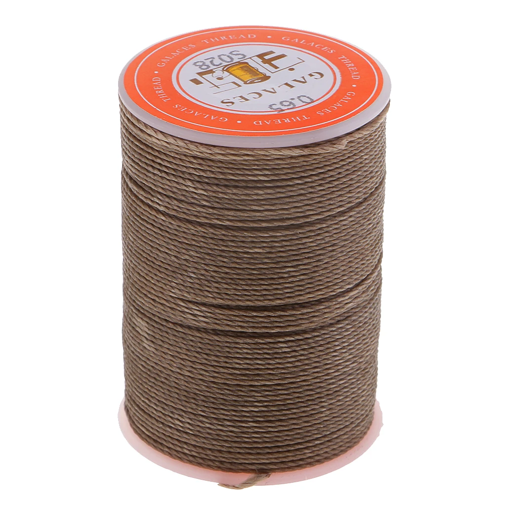 93 Yards/Spool Sewing Waxed Thread Hand Stitching Cord for Leather craft DIY Tools 0.65mm Round