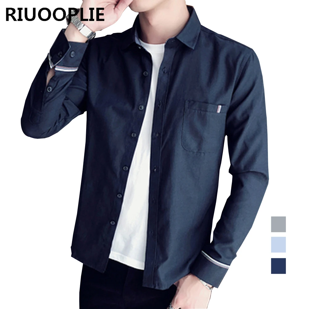 RIUOOPLIE Men Solid Color Oxford Business Recreation Loose Long Sleeve Dress Shirts
RIUOOPLIE Men Solid Color Oxford Business Recreation Loose Long Sleeve Dress Shirts