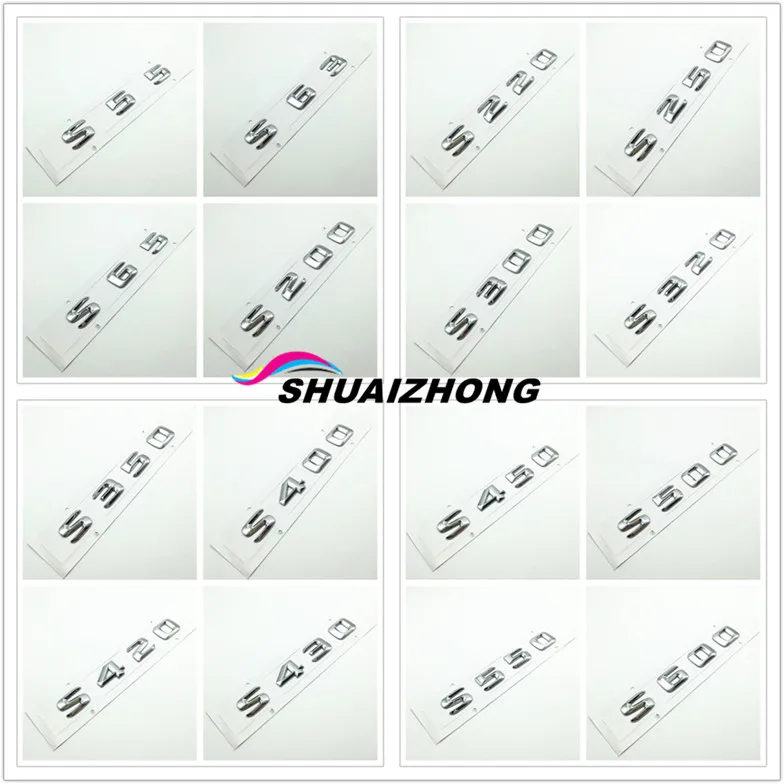 S-Class S55 S63 S65 S200 S220 S250 S300 S320 S350 S400 S420 S430 S450 S500 S550 S600 car Rear Trunk Capacity Letters Badge Logo
S-Class S55 S63 S65 S200 S220 S250 S300 S320 S350 S400 S420 S430 S450 S500 S550 S600 car Rear Trunk Capacity Letters Badge Logo