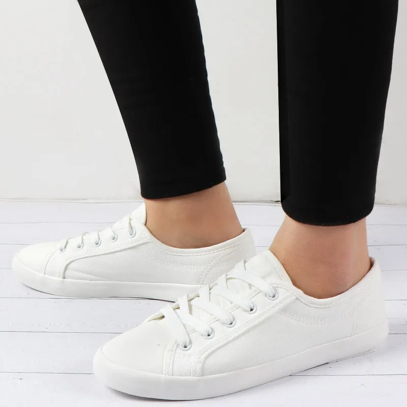 Spring Vulcanize Sneaker Women Trainers Canvas Shoes PU Leather Shallow Shoes White Sneakers Black Flats Zapatos De Mujer
Spring Vulcanize Sneaker Women Trainers Canvas Shoes PU Leather Shallow Shoes White Sneakers Black Flats Zapatos De Mujer