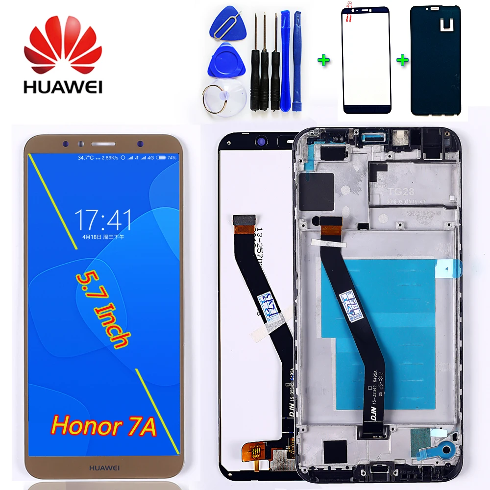 Original Huawei Honor 7A 5.7 inch LCD display ATU-L11 Digitizer Assembly Touch Screen Frame with Oleophobic Coating 10 Touchs
Original Huawei Honor 7A 5.7 inch LCD display ATU-L11 Digitizer Assembly Touch Screen Frame with Oleophobic Coating 10 Touchs