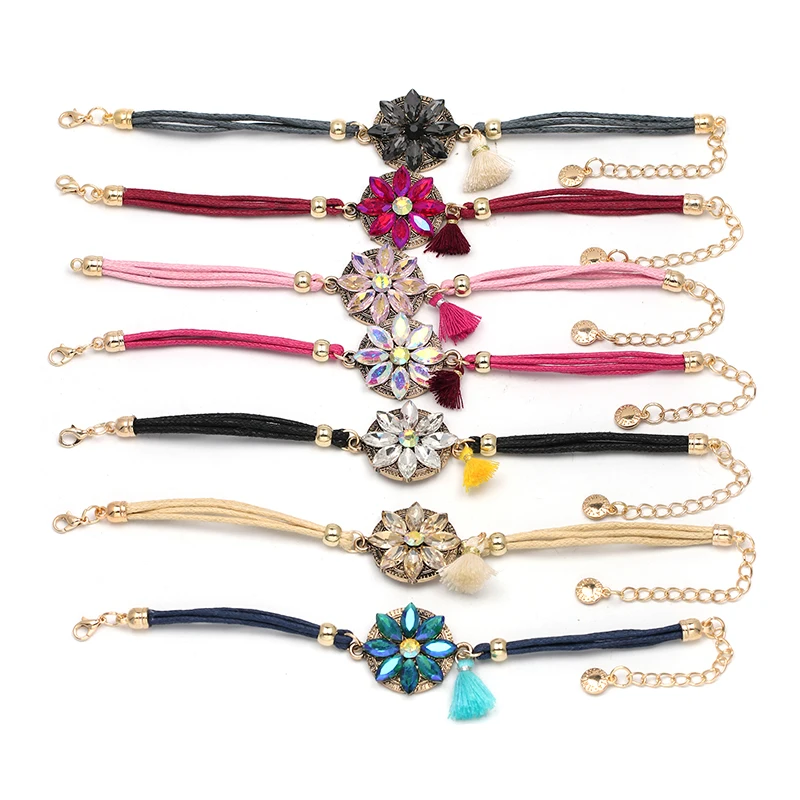 JUJIA Vintage Jewelry Bohemia Colorful flower Bracelet & Bangles Ethnic Charm Bracelets for Women Tassel Pulseras Mujer Gift
JUJIA Vintage Jewelry Bohemia Colorful flower Bracelet & Bangles Ethnic Charm Bracelets for Women Tassel Pulseras Mujer Gift
