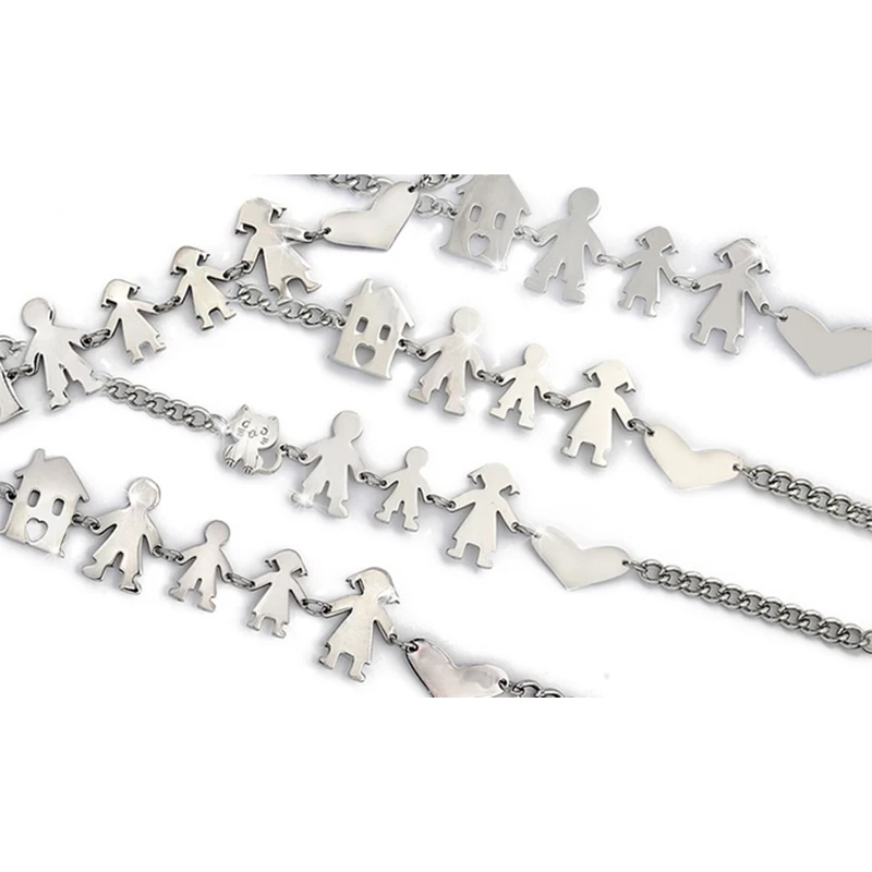 New Family Members Bracelets Stainless Steel Jewelry With Adjust Tail Chain Charm Bangles Father's Mother's Day Gift
New Family Members Bracelets Stainless Steel Jewelry With Adjust Tail Chain Charm Bangles Father's Mother's Day Gift