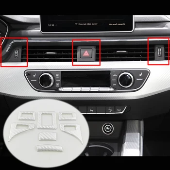For Audi A4 b9 2016-2019 ABS Silvery Carbon fibre Car middle air outlet Switch Decoration Cover trim Panel Sequins Accessories
For Audi A4 b9 2016-2019 ABS Silvery Carbon fibre Car middle air outlet Switch Decoration Cover trim Panel Sequins Accessories