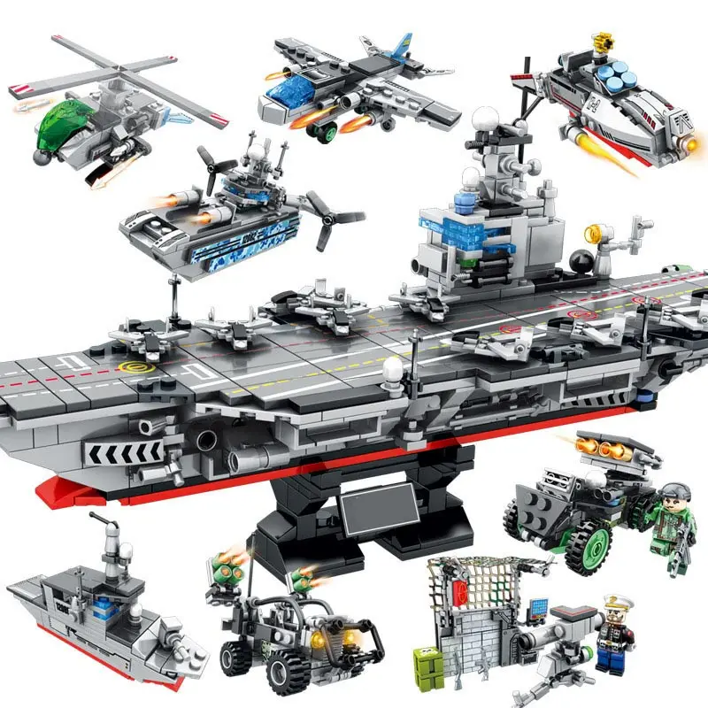 8in1 Building Blocks 863PCS Military Ship Model Soldiers Bricks Compatible Legoed Helicopter warship weapon bricks Toys for boy
8in1 Building Blocks 863PCS Military Ship Model Soldiers Bricks Compatible Legoed Helicopter warship weapon bricks Toys for boy