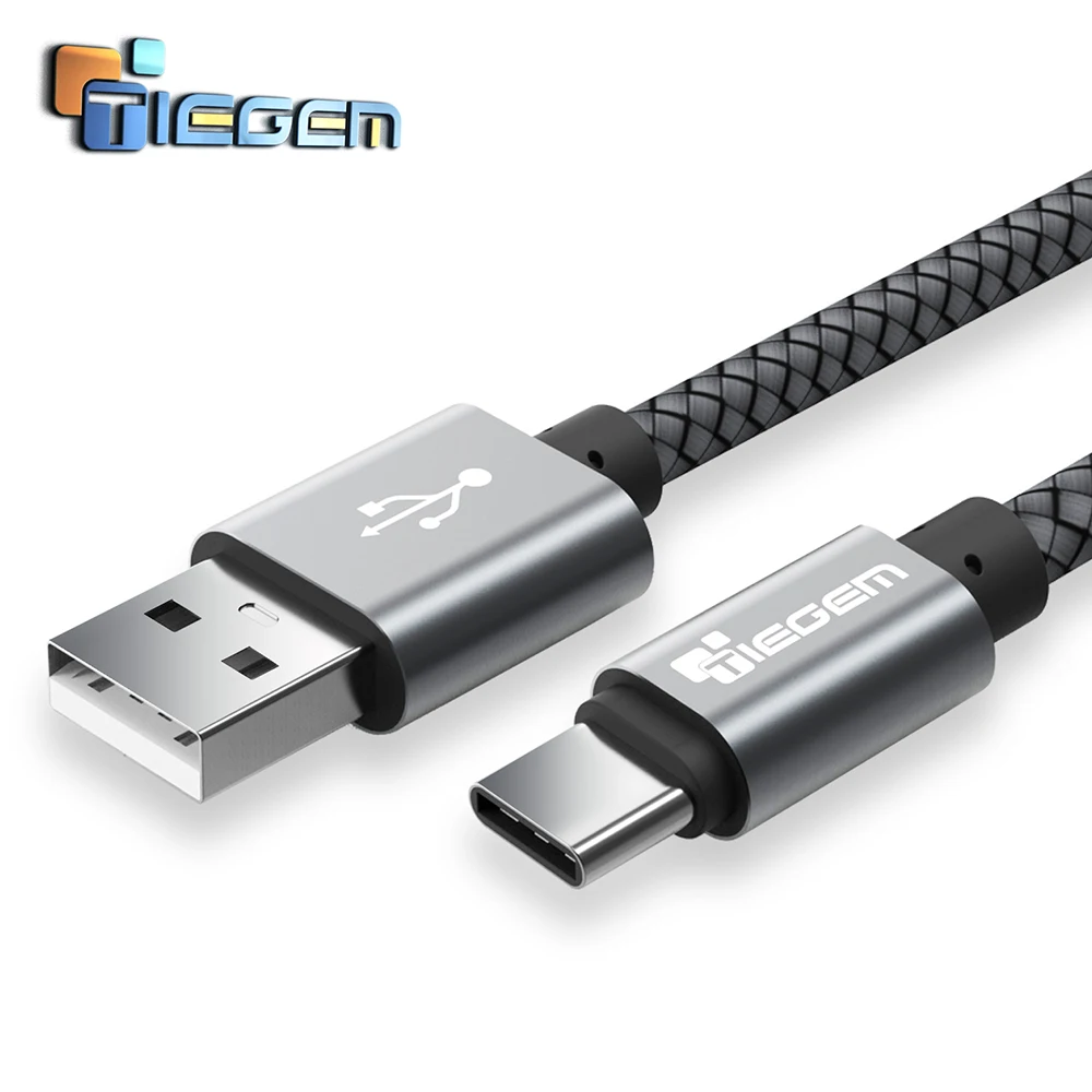 TIEGEM Original USB 3 1 USB Type C font b Cable b font Nylon Line and