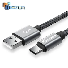TIEGEM Original USB 3.1 USB Type C Cable Nylon Line and Metal Plug Type-C USB for Xiaomi 4C / Leshi / Nokia N1 / ZUK-ZE etc