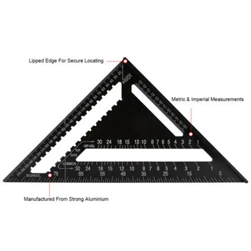 Dreieck Winkel Lineal Winkelmesser Woodworking Messwerkzeug Layout Line Anreißer 