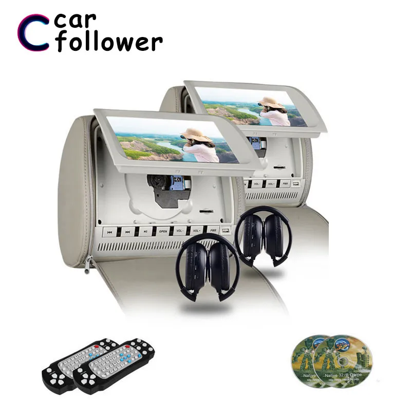 2PCS 9 Inch MP5 Headrest DVD Video Player 800x480 Zipper Cover TFT LCD Screen With USB SD IR FM Speaker Game Monitor Car 
2PCS 9 Inch MP5 Headrest DVD Video Player 800x480 Zipper Cover TFT LCD Screen With USB SD IR FM Speaker Game Monitor Car