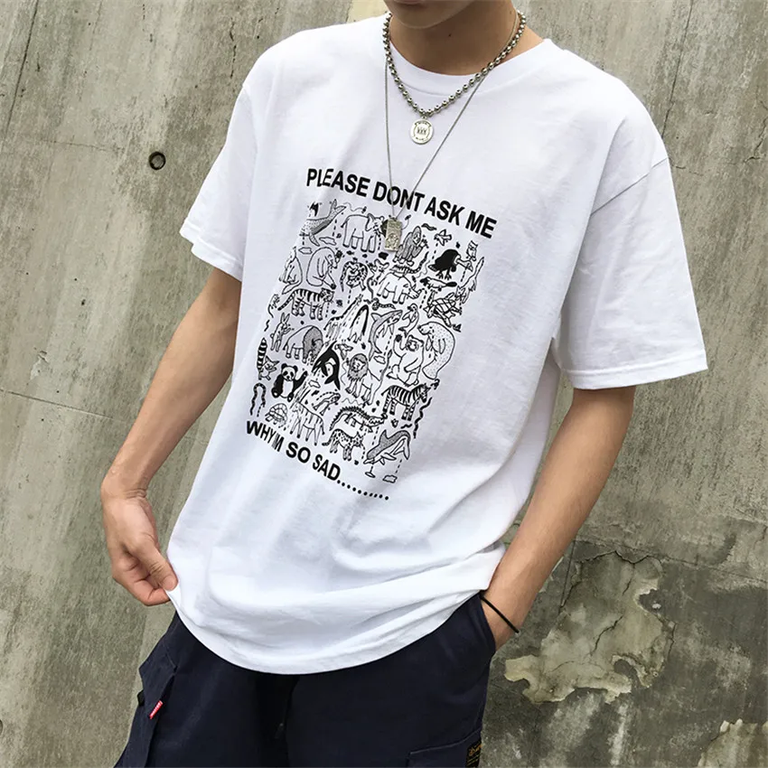 SAD Animals Logo 424 Tee 19SS New Summer "PLEASE DONT ASK ME WHY IM SO SAD" Text Graphical Print 424 T-shirts Men Cotton T-shirt
SAD Animals Logo 424 Tee 19SS New Summer "PLEASE DONT ASK ME WHY IM SO SAD" Text Graphical Print 424 T-shirts Men Cotton T-shirt