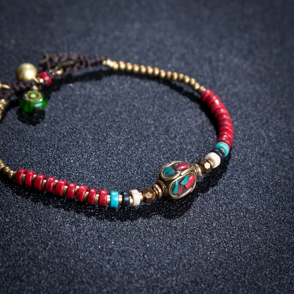 AMOURJOUX 2018 New Boho Ethnic Colored Red Charm Bracelet Gold Color Beaded Chain Sting Bracelets For Women
AMOURJOUX 2018 New Boho Ethnic Colored Red Charm Bracelet Gold Color Beaded Chain Sting Bracelets For Women