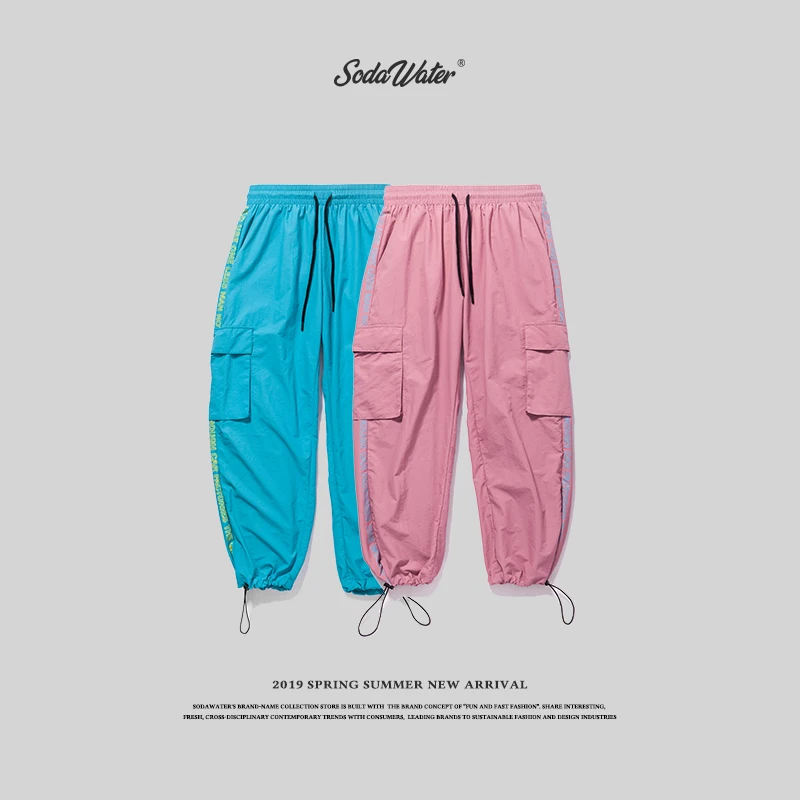 SODA WATER Hip hop streetwear sweatpants windbreaker jogger pants Highs treet Vintage Men Women Sportswear Track Trousers 8879W
SODA WATER Hip hop streetwear sweatpants windbreaker jogger pants Highs treet Vintage Men Women Sportswear Track Trousers 8879W