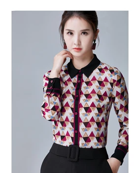 Autumn Chiffon Women's Shirt Geometric Women's Blouse Camisas Mujer Top Female Tunique Femme Ladies Tops Camisa Feminina
Autumn Chiffon Women's Shirt Geometric Women's Blouse Camisas Mujer Top Female Tunique Femme Ladies Tops Camisa Feminina