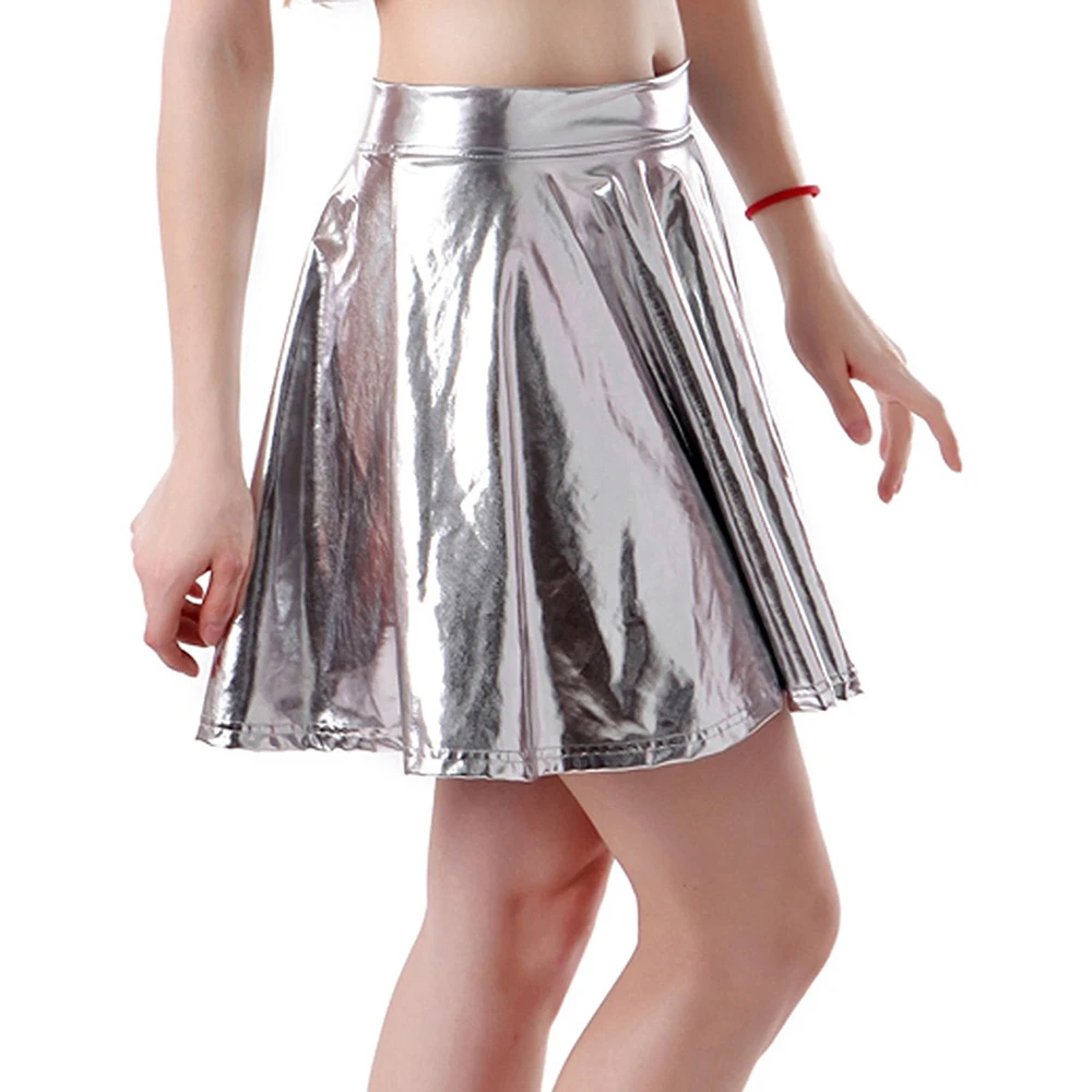 SPEERISE Women's Skirts 2017 New Silver Shiny Metallic Dancewear High Waist Short Mini Pleated Wool Women's Stagewear
SPEERISE Women's Skirts 2017 New Silver Shiny Metallic Dancewear High Waist Short Mini Pleated Wool Women's Stagewear