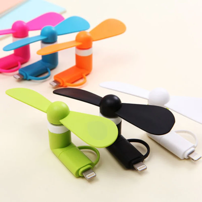 

100% tested Mini 2 in 1 Portable Micro USB Fan For iPhone 5 6 7 8 X hand Fan for Samsung HTC Android OTG Smartphones USB Gadget