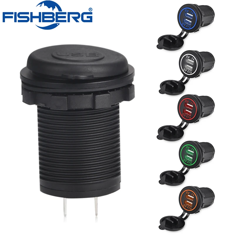 Waterproof Dual USB Charger Socket Vehicle DC12V-32V Dual USB Car Charger 2Port Power Socket 5V 2.1A/1A Universal Charger Socket
Waterproof Dual USB Charger Socket Vehicle DC12V-32V Dual USB Car Charger 2Port Power Socket 5V 2.1A/1A Universal Charger Socket